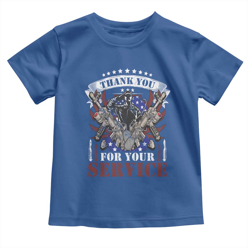 Patriotic Memorial Day Toddler T Shirt Thank You For Your Service Veterans Remembrance
