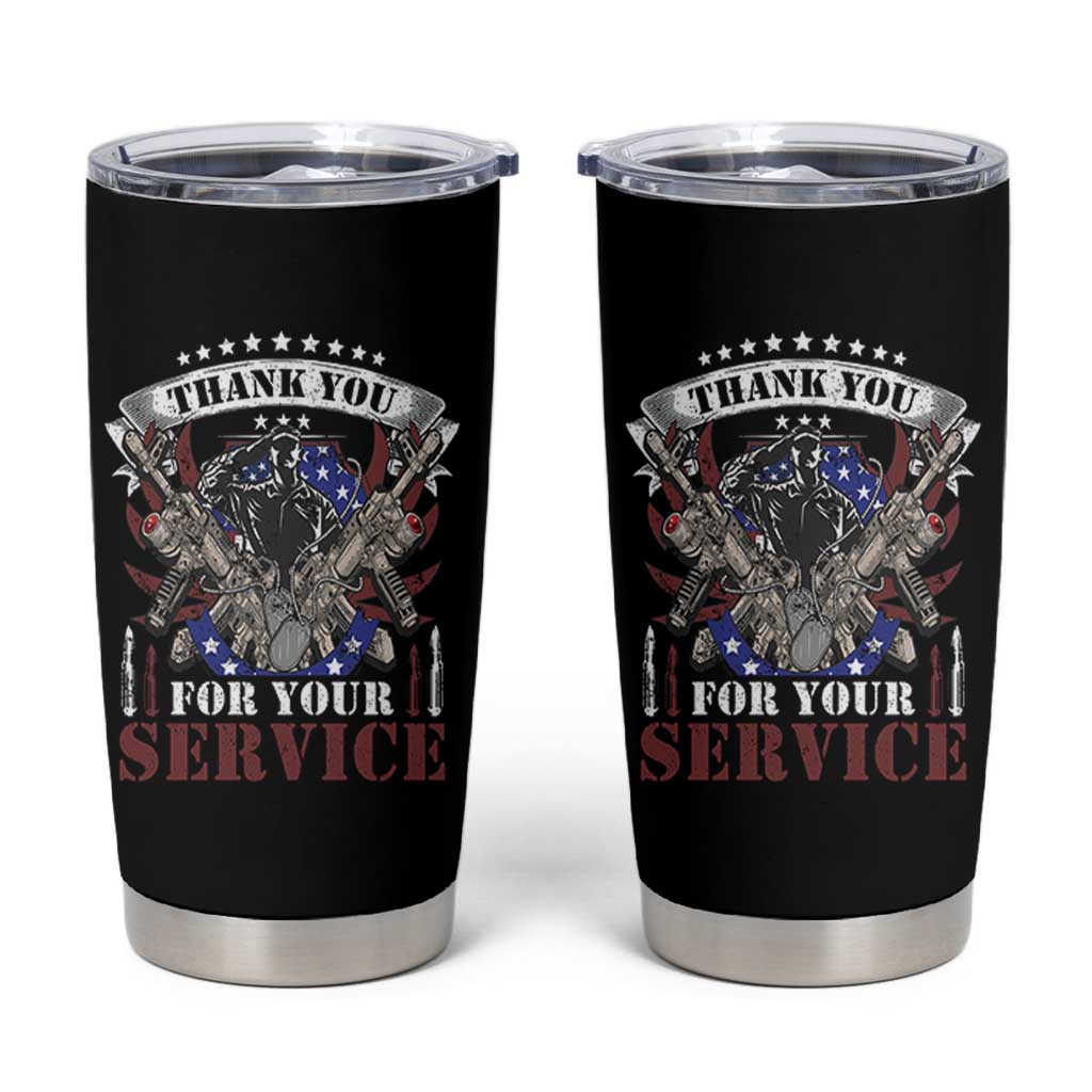 Patriotic Memorial Day Tumbler Cup Thank You For Your Service Veterans Remembrance