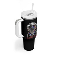Patriotic Memorial Day Tumbler With Handle Thank You For Your Service Veterans Remembrance