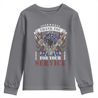 Patriotic Memorial Day Youth Sweatshirt Thank You For Your Service Veterans Remembrance
