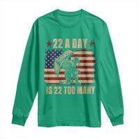 American Veteran Long Sleeve Shirt 22 A Day Is 22 Too Many Veteran Lives Matter