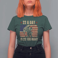 American Veteran T Shirt For Women 22 A Day Is 22 Too Many Veteran Lives Matter