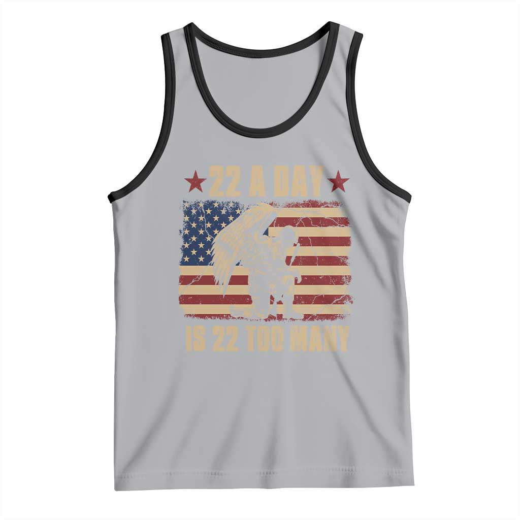 American Veteran Tank Top 22 A Day Is 22 Too Many Veteran Lives Matter