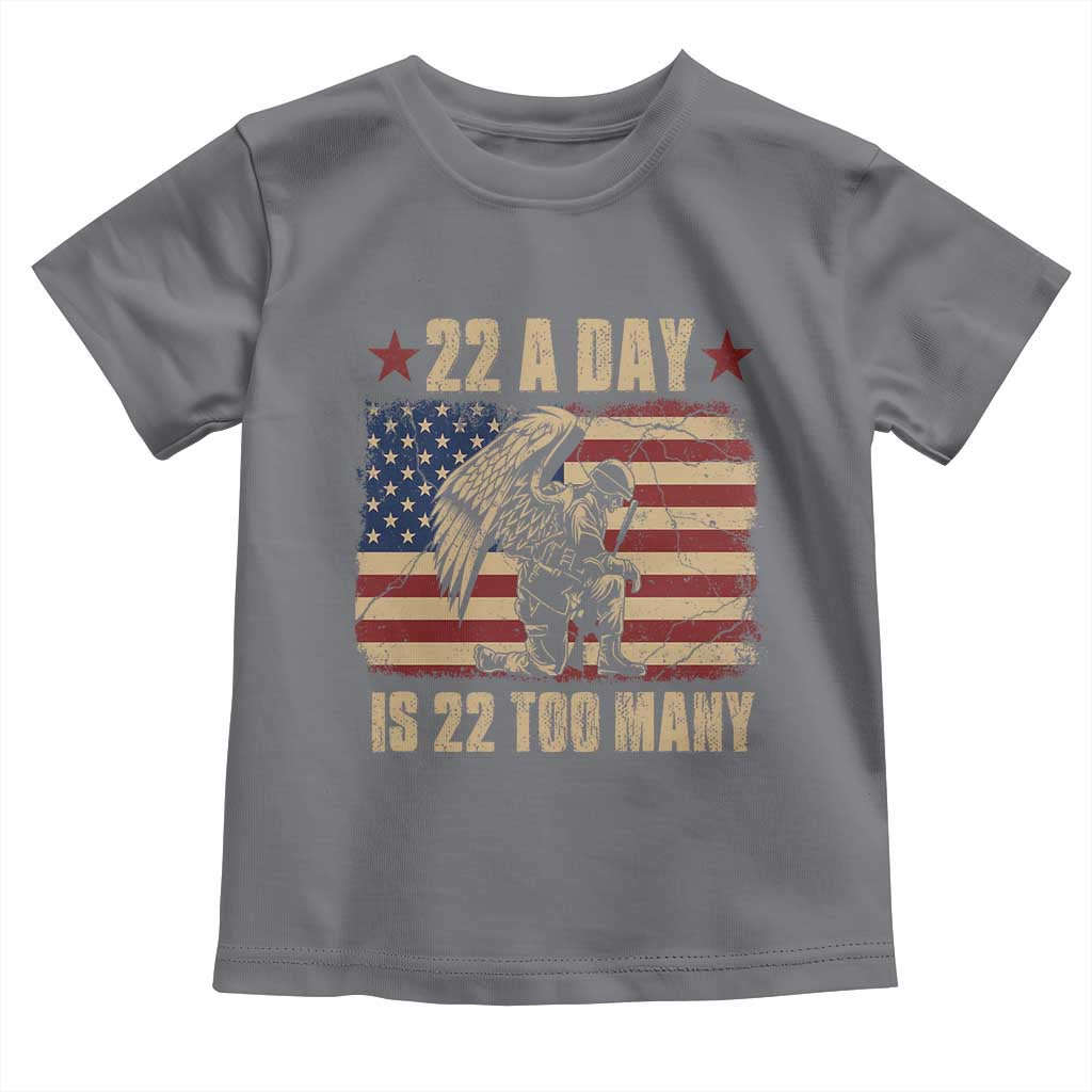 American Veteran Toddler T Shirt 22 A Day Is 22 Too Many Veteran Lives Matter