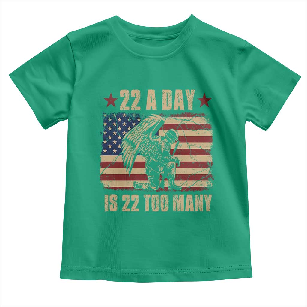 American Veteran Toddler T Shirt 22 A Day Is 22 Too Many Veteran Lives Matter
