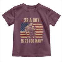 American Veteran Toddler T Shirt 22 A Day Is 22 Too Many Veteran Lives Matter