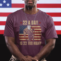 22 A Day Is 22 Too Many Veteran Lives Matter Help Veterans T Shirt - Wonder Print Shop