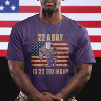 22 A Day Is 22 Too Many Veteran Lives Matter Help Veterans T Shirt - Wonder Print Shop