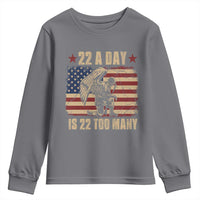 American Veteran Youth Sweatshirt 22 A Day Is 22 Too Many Veteran Lives Matter