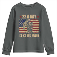 American Veteran Youth Sweatshirt 22 A Day Is 22 Too Many Veteran Lives Matter