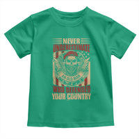 American Veteran Toddler T Shirt Never Underestimate An Old Man Who Defended Your Country