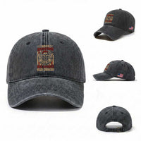 American Veteran Washed Cotton Baseball Cap Never Underestimate An Old Man Who Defended Your Country