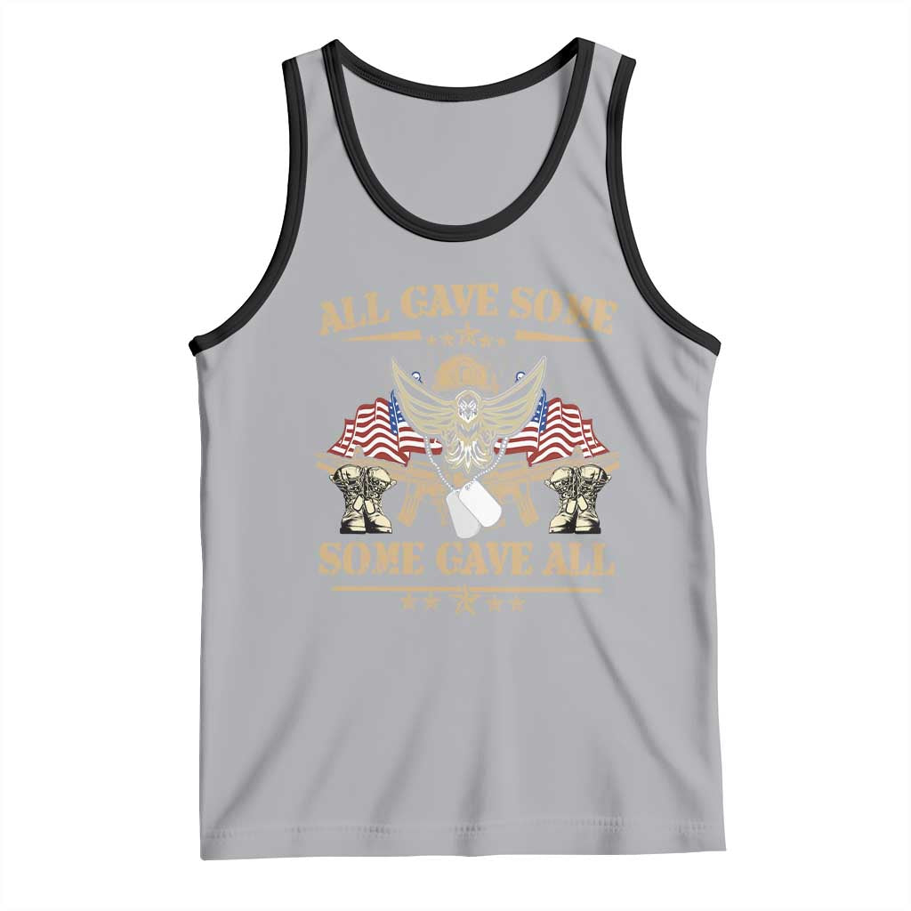 Patriotic Memorial Day Tank Top All Gave Some Some Gave All Veterans Memorials Day US Flag