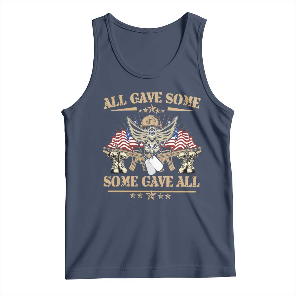 Patriotic Memorial Day Tank Top All Gave Some Some Gave All Veterans Memorials Day US Flag