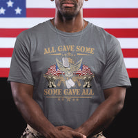 All Gave Some Some Gave All Veterans Memorials Day US Flag T Shirt - Wonder Print Shop