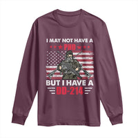 American Veteran Long Sleeve Shirt I May Not Have A PhD But Have A DD-214 US Bald Eagle