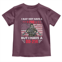 American Veteran Toddler T Shirt I May Not Have A PhD But Have A DD-214 US Bald Eagle