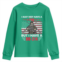 American Veteran Youth Sweatshirt I May Not Have A PhD But Have A DD-214 US Bald Eagle