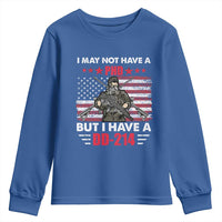 American Veteran Youth Sweatshirt I May Not Have A PhD But Have A DD-214 US Bald Eagle