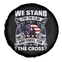 Patriotic Christian Spare Tire Cover We Stand For The Flag And Kneel For The Cross Faith American Flag