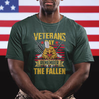 Remember The Fallen Veterans Day US Flag Eagle Honor Heroes T Shirt - Wonder Print Shop
