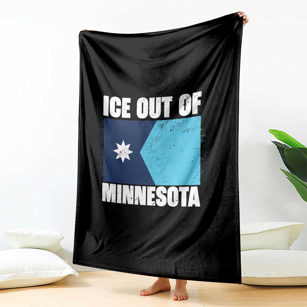 Ice Out Of Minnesota Throw Blanket State Flag Minneapolis Justice and Resistance