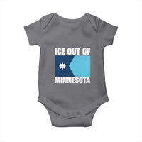 Ice Out Of Minnesota Baby Onesie State Flag Minneapolis Justice and Resistance