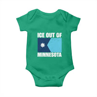 Ice Out Of Minnesota Baby Onesie State Flag Minneapolis Justice and Resistance