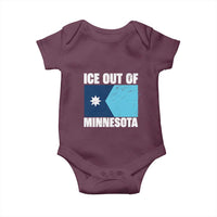 Ice Out Of Minnesota Baby Onesie State Flag Minneapolis Justice and Resistance