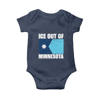 Ice Out Of Minnesota Baby Onesie State Flag Minneapolis Justice and Resistance