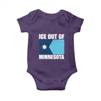 Ice Out Of Minnesota Baby Onesie State Flag Minneapolis Justice and Resistance