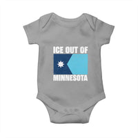 Ice Out Of Minnesota Baby Onesie State Flag Minneapolis Justice and Resistance