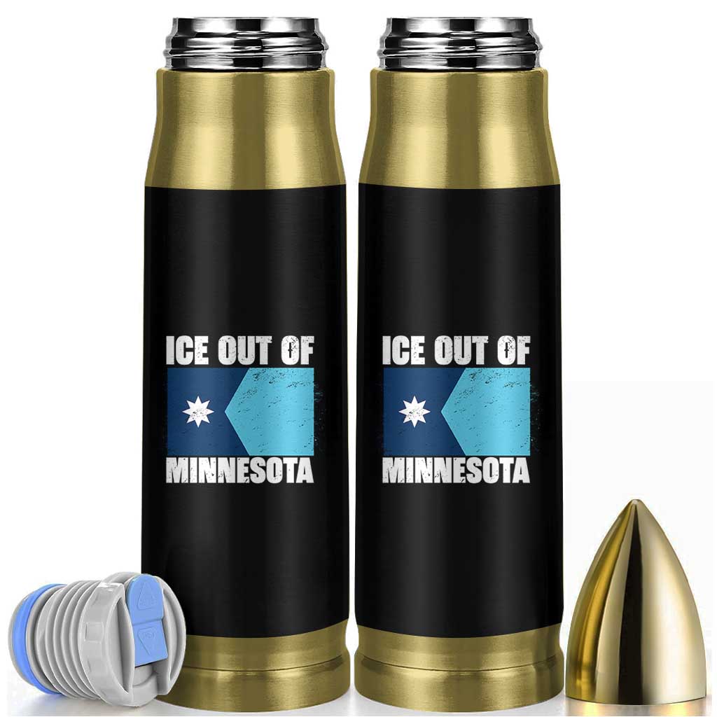 Ice Out Of Minnesota Bullet Tumbler State Flag Minneapolis Justice and Resistance