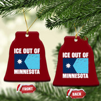 Ice Out Of Minnesota Ceramic Ornament State Flag Minneapolis Justice and Resistance