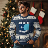 Ice Out Of Minnesota Ugly Christmas Sweater State Flag Minneapolis Justice and Resistance
