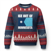 Ice Out Of Minnesota Ugly Christmas Sweater State Flag Minneapolis Justice and Resistance