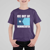 Ice Out Of Minnesota T Shirt For Kid State Flag Minneapolis Justice and Resistance