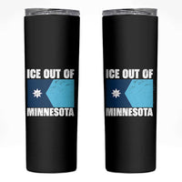 Ice Out Of Minnesota Skinny Tumbler State Flag Minneapolis Justice and Resistance