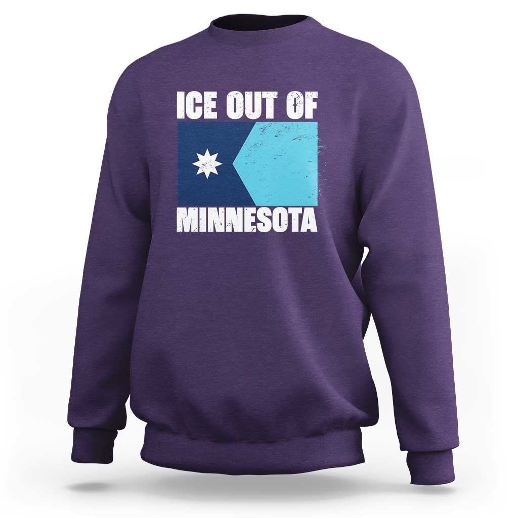 Ice Out Of Minnesota Sweatshirt State Flag Minneapolis Justice and Resistance