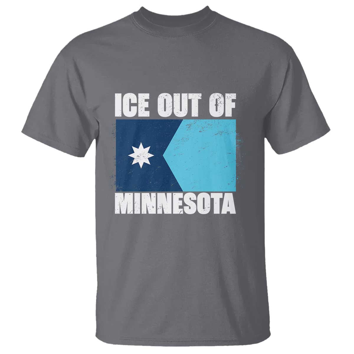 Ice Out Of Minnesota T Shirt State Flag Minneapolis Justice and Resistance