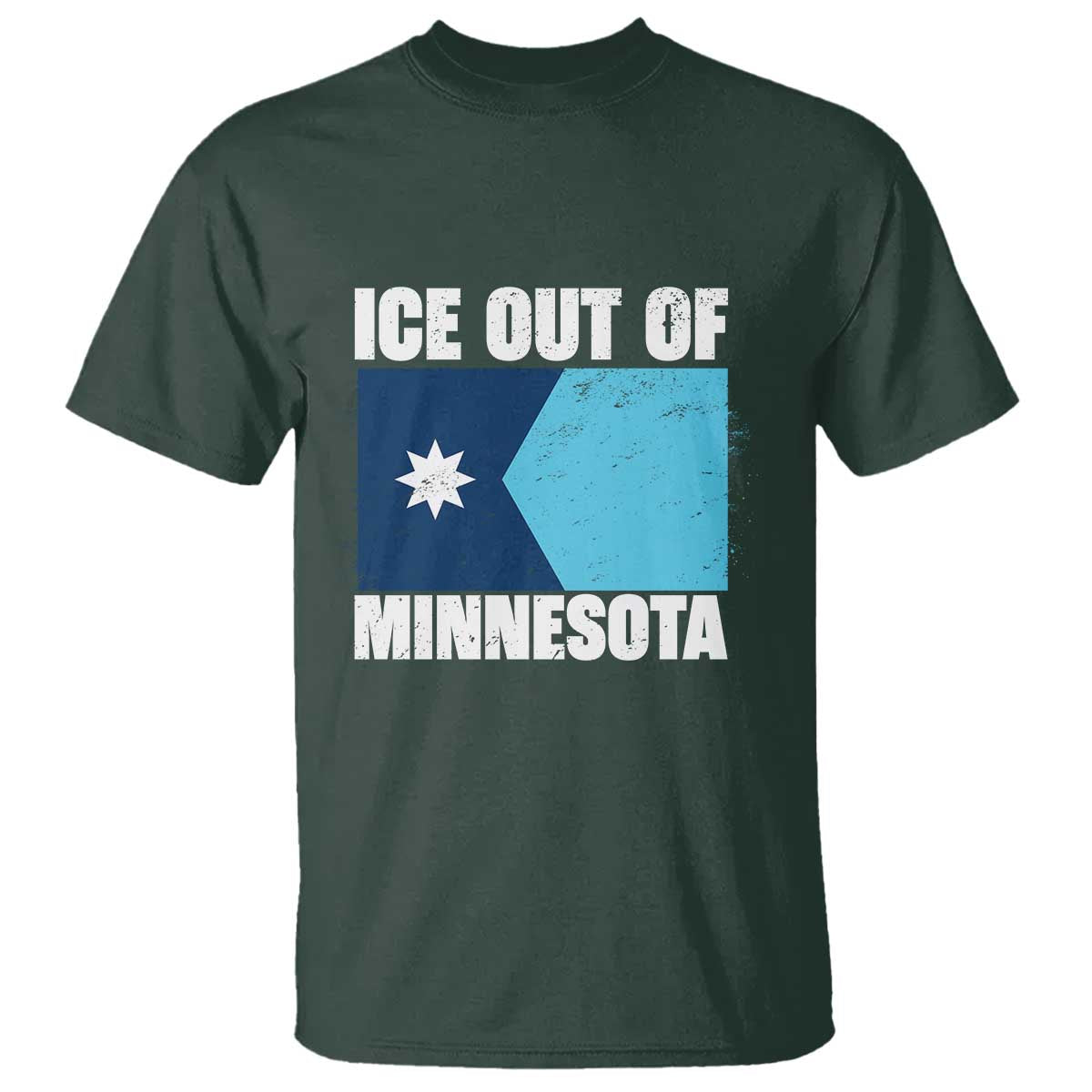 Ice Out Of Minnesota T Shirt State Flag Minneapolis Justice and Resistance