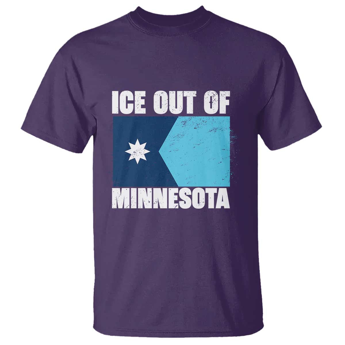 Ice Out Of Minnesota T Shirt State Flag Minneapolis Justice and Resistance