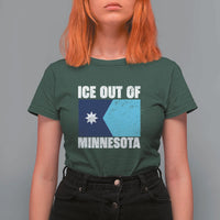 Ice Out Of Minnesota T Shirt For Women State Flag Minneapolis Justice and Resistance