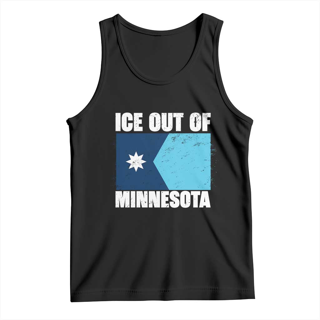 Ice Out Of Minnesota Tank Top State Flag Minneapolis Justice and Resistance