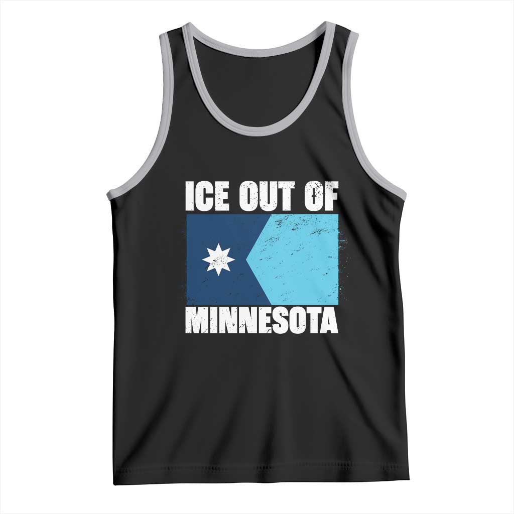 Ice Out Of Minnesota Tank Top State Flag Minneapolis Justice and Resistance