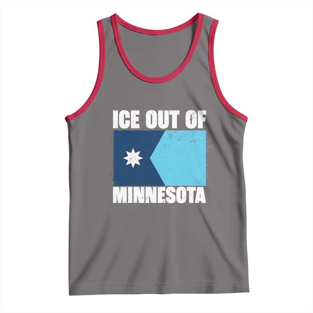 Ice Out Of Minnesota Tank Top State Flag Minneapolis Justice and Resistance