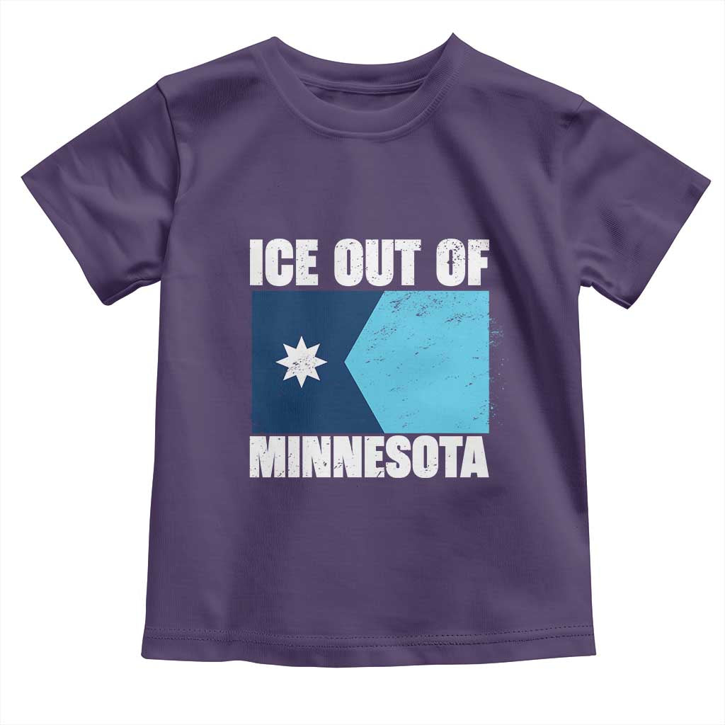 Ice Out Of Minnesota Toddler T Shirt State Flag Minneapolis Justice and Resistance