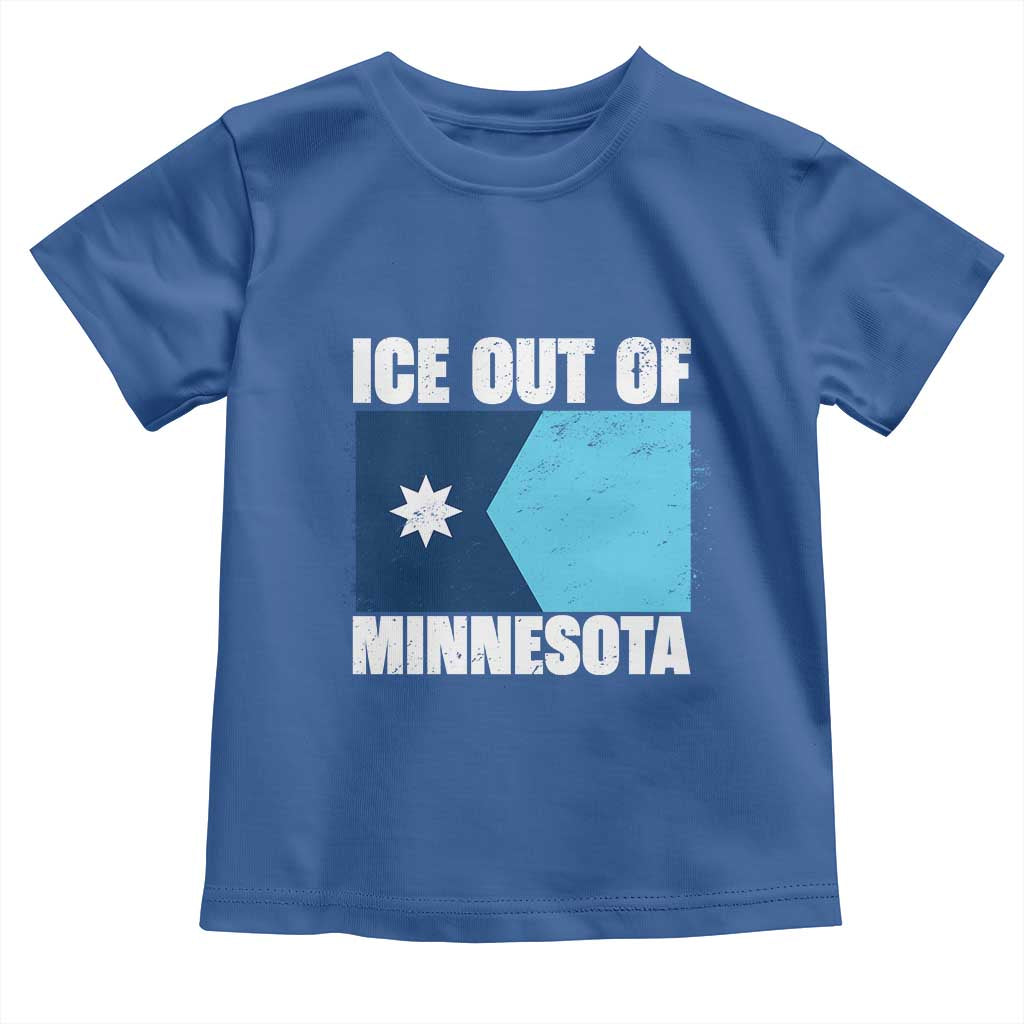 Ice Out Of Minnesota Toddler T Shirt State Flag Minneapolis Justice and Resistance