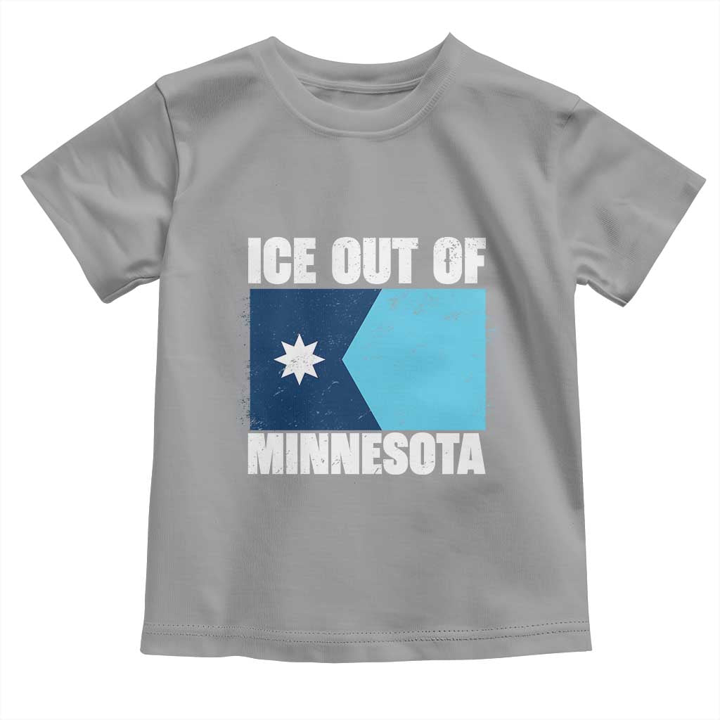 Ice Out Of Minnesota Toddler T Shirt State Flag Minneapolis Justice and Resistance