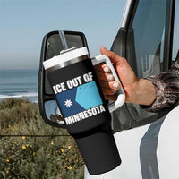 Ice Out Of Minnesota Tumbler With Handle State Flag Minneapolis Justice and Resistance
